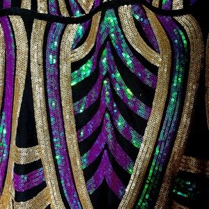 Love & Lemonade Sequin Art Deco Mermaid Gown